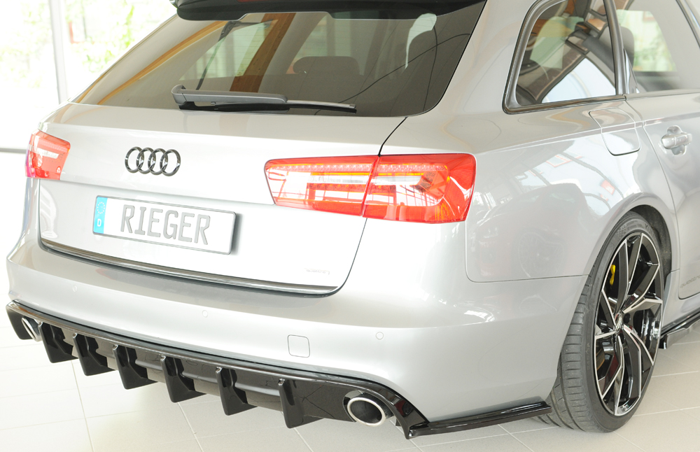 Achterdiffuser Audi A6 (4G/C7) – 11.10-08 ( zonder trekhaak) glans zwart