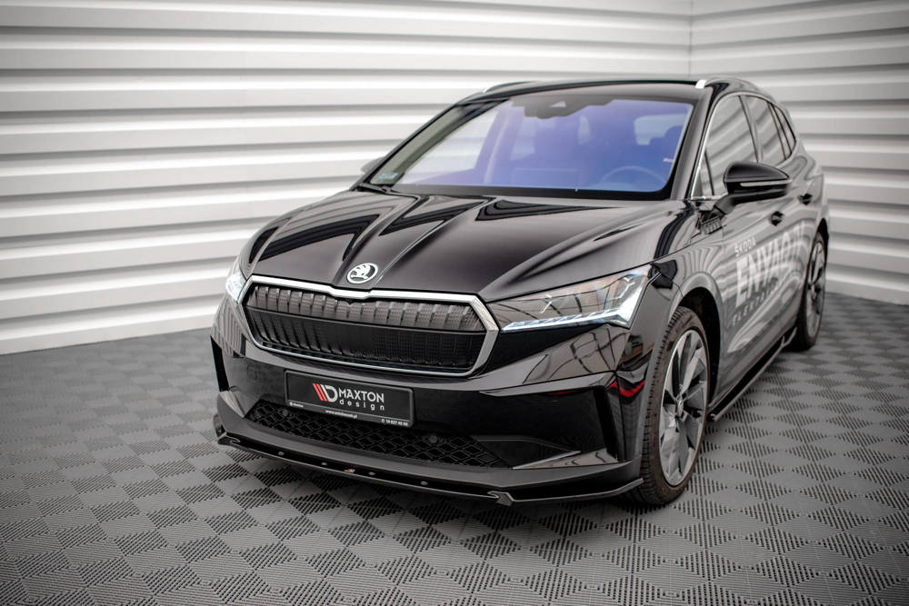 Voorspoiler V.2 Skoda Enyaq IV Maxton Glans Zwart
