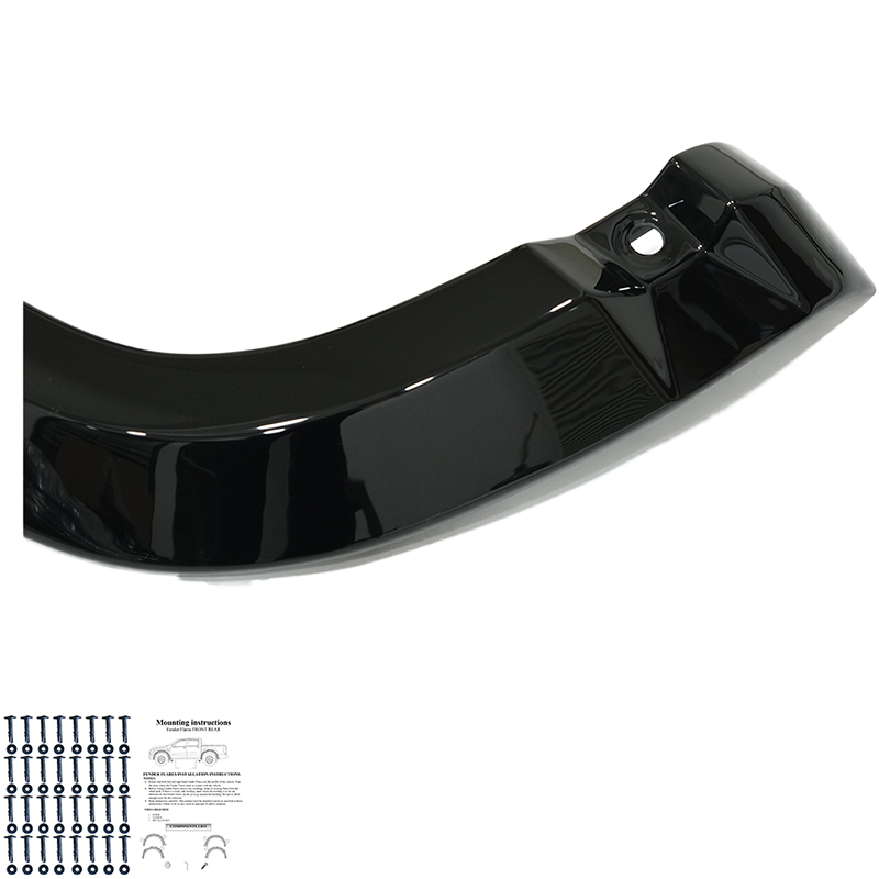 Oneway Set spatbordverbreders (Fender Flares)  Volkswagen Amarok MK2 2022- - Zwart glanzend