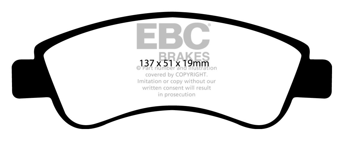 EBC Brakes CITROEN C3 1.4 16v 2003-.. Remblokken voorzijde green