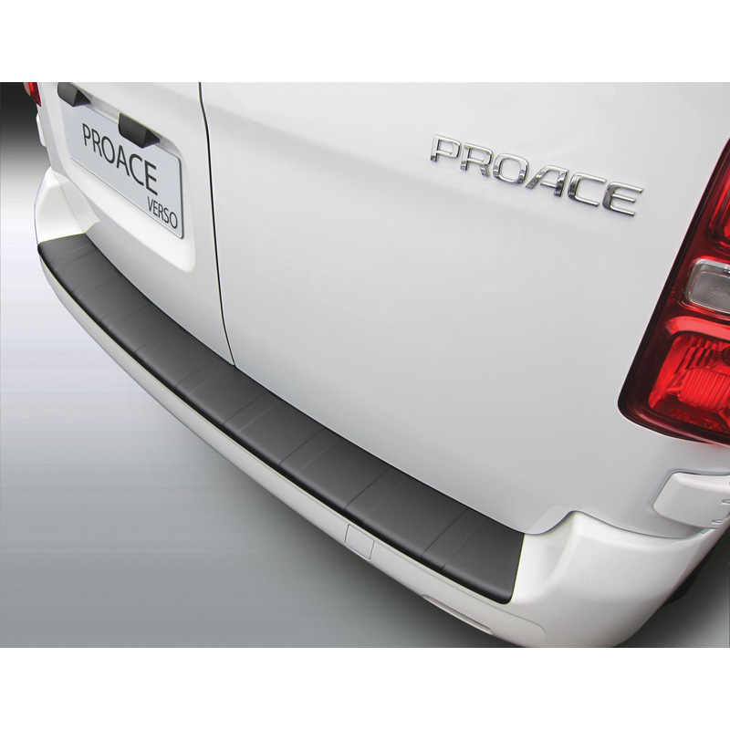 ABS Rear bumper protector  Citroën Jumpy (Dispatch) & Spacetourer / Peugeot Expert & Traveller / Toyota Proace 9/2016- & Opel Vivaro / Zafira Life 2019- & Fiat Scudo 2022- Black 'Ribbed'
