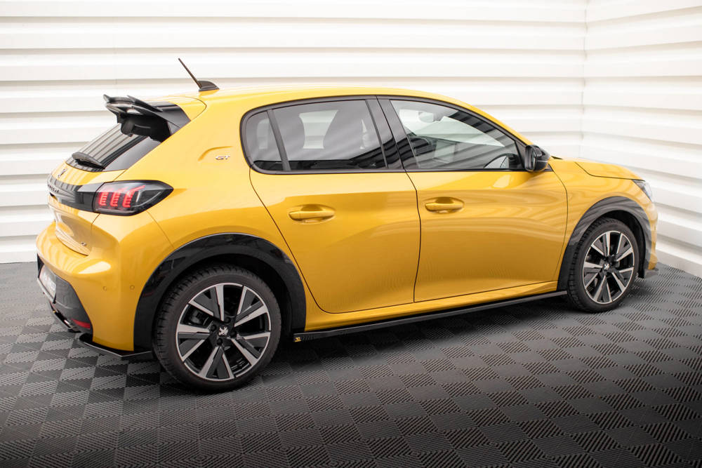 Zijskirts Peugeot 208 GT Maxton Glans Zwart