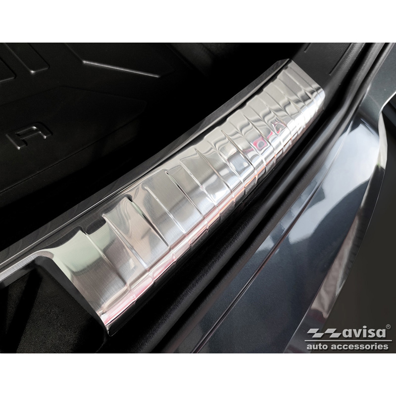 Stainless Steel Inner Rear bumper protector  Seat Ateca 2016-2020 & FL 2020- incl. Cupra Ateca 2018- 'Ribs'