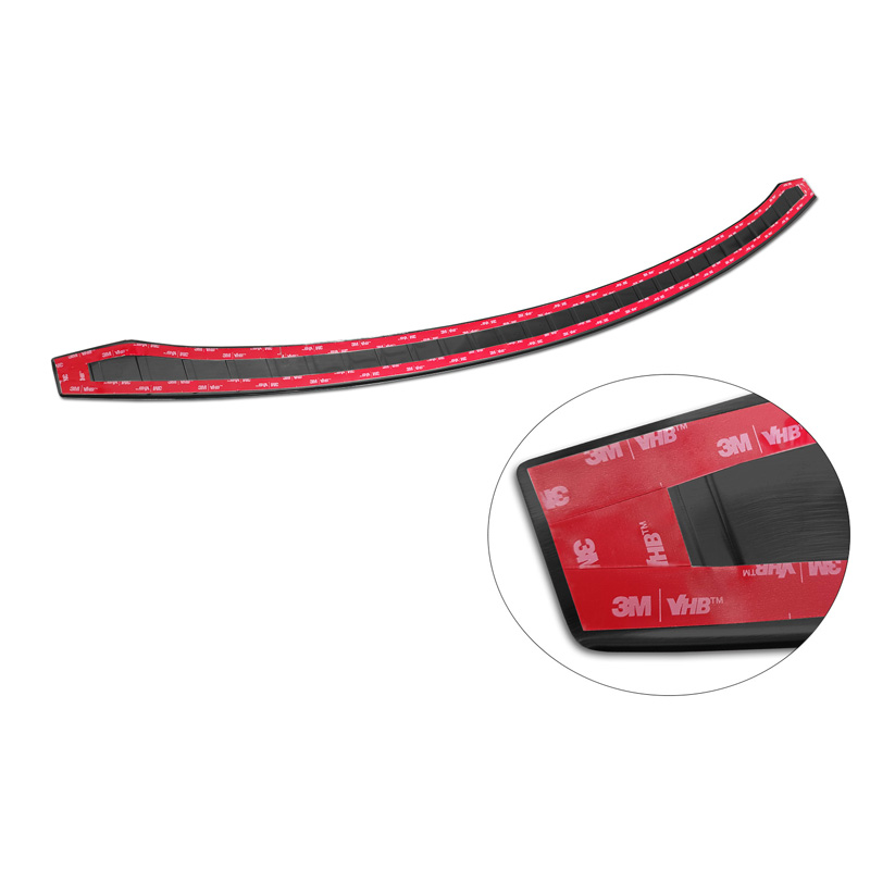 Zwart RVS Achterbumperprotector  Tesla Model S 2012- 'Ribs'