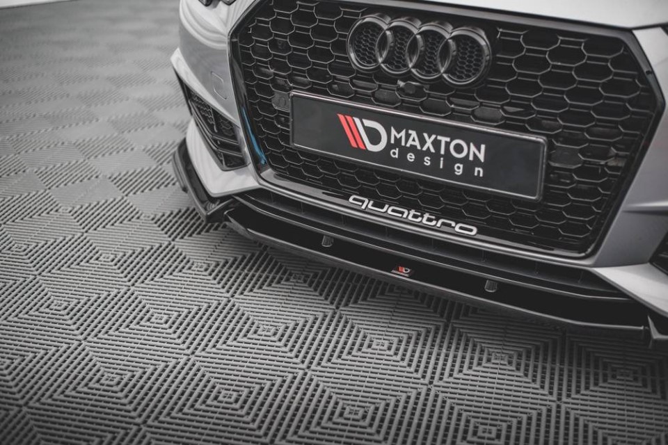 Voorspoiler Audi S4 / A4 S-Line B9 V.3 Glanzend Zwart