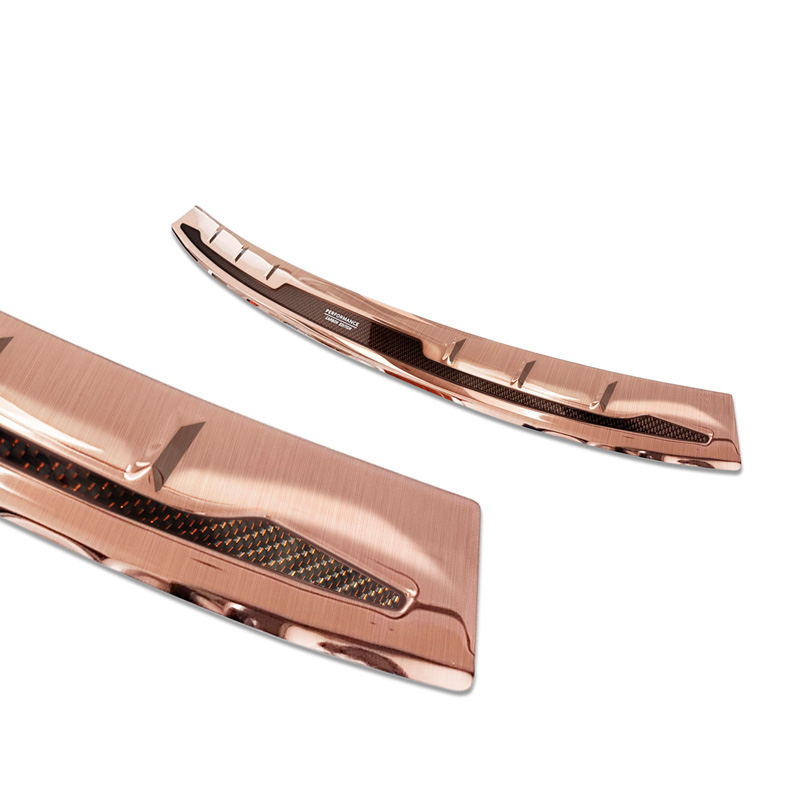Stainless Steel Rear bumper protector 'Deluxe'  BMW X3 G01 M-Package 2017-2021 & FL 2021- 'Performance' Copper 'Brushed Mirror'/Copper Carbon