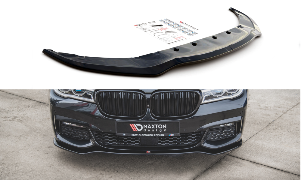 Voorspoiler V.1 BMW 7-Serie G11 M Pakket Maxton Glans Zwart