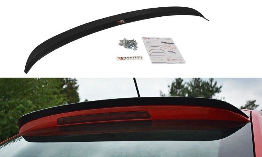Spoiler cap Skoda Rapid Spaceback Maxton Design glans zwart