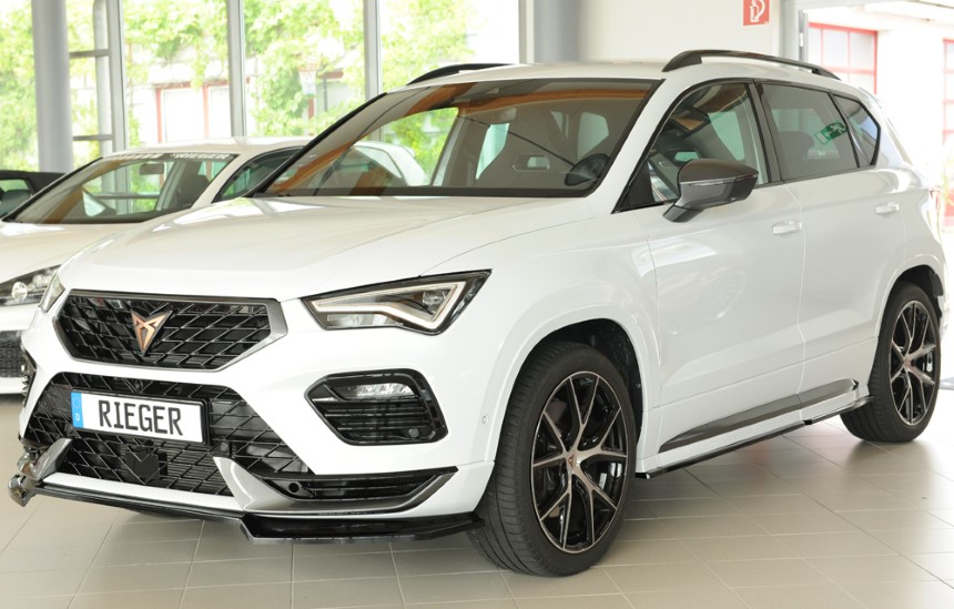 Voorspoiler Seat Ateca 5FP FL Cupra Rieger Glans Zwart