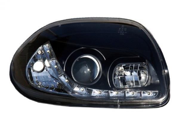 Koplampen Renault Clio 98-05 Devil Eyes DRL look zwart