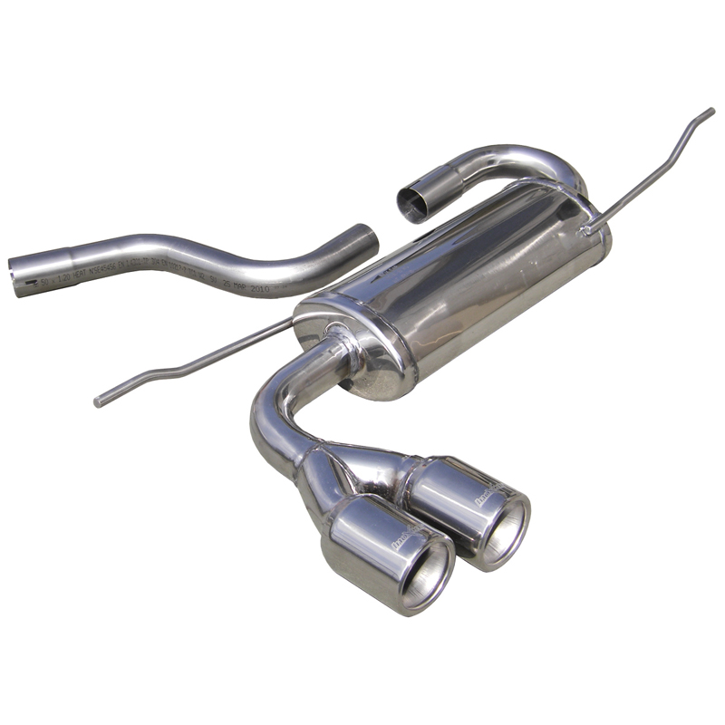 100% Inox Sport Exhaust  Seat Leon 1P 2.0 TFSi Cupra (240HP) 2005- 2x80mm