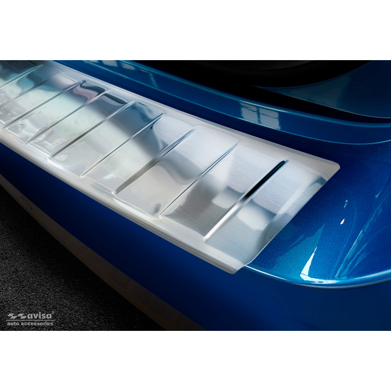 Stainless Steel Rear bumper protector  Skoda Kamiq 2019- 'Ribs'