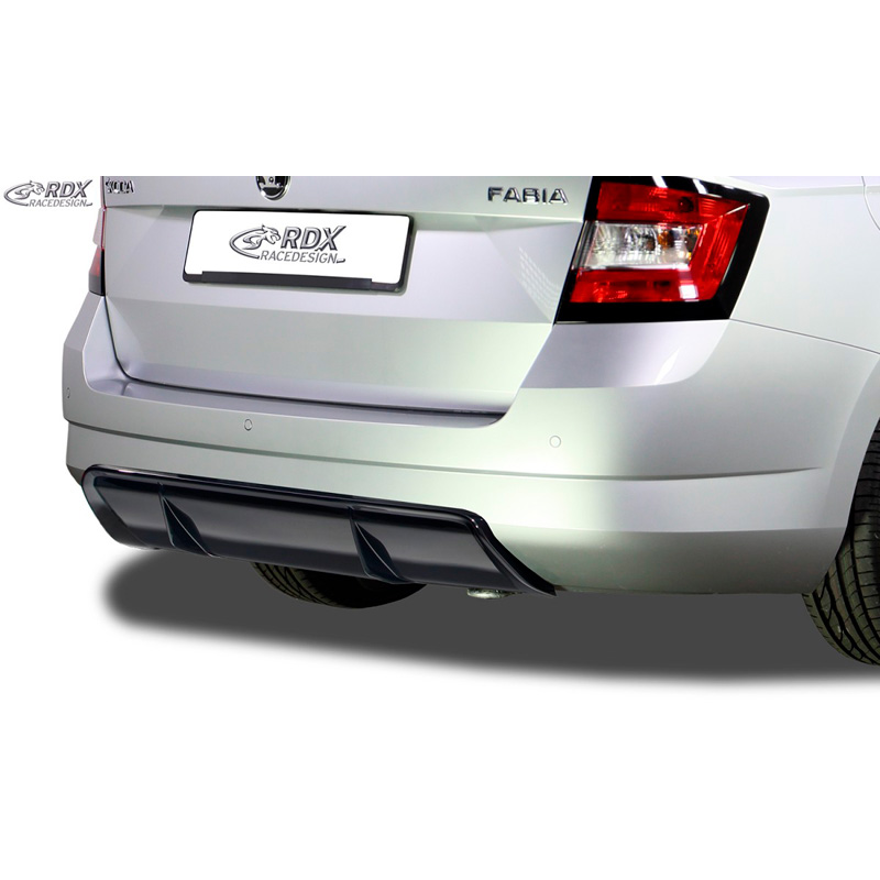 Rear bumper skirt 'Diffusor'  Skoda Fabia III Kombi (NJ) 2014- (ABS glossy black)