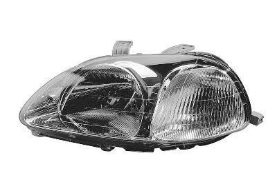 koplamp, H4, rechts,-12/1998 Honda Civic, 1995-2001, 3 drs Hatch