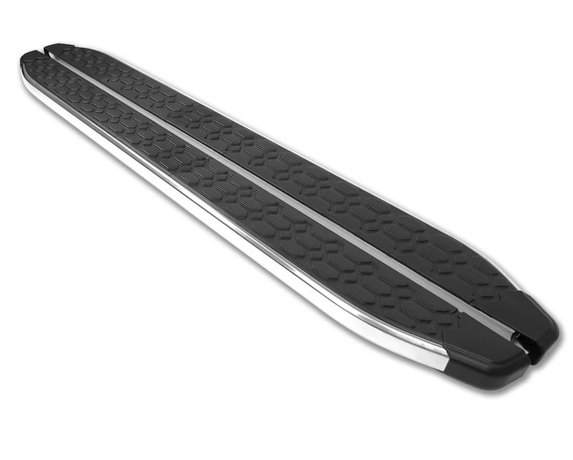 Treeplanken voor Dodge Nitro 07-12 aluminium zwart zilver