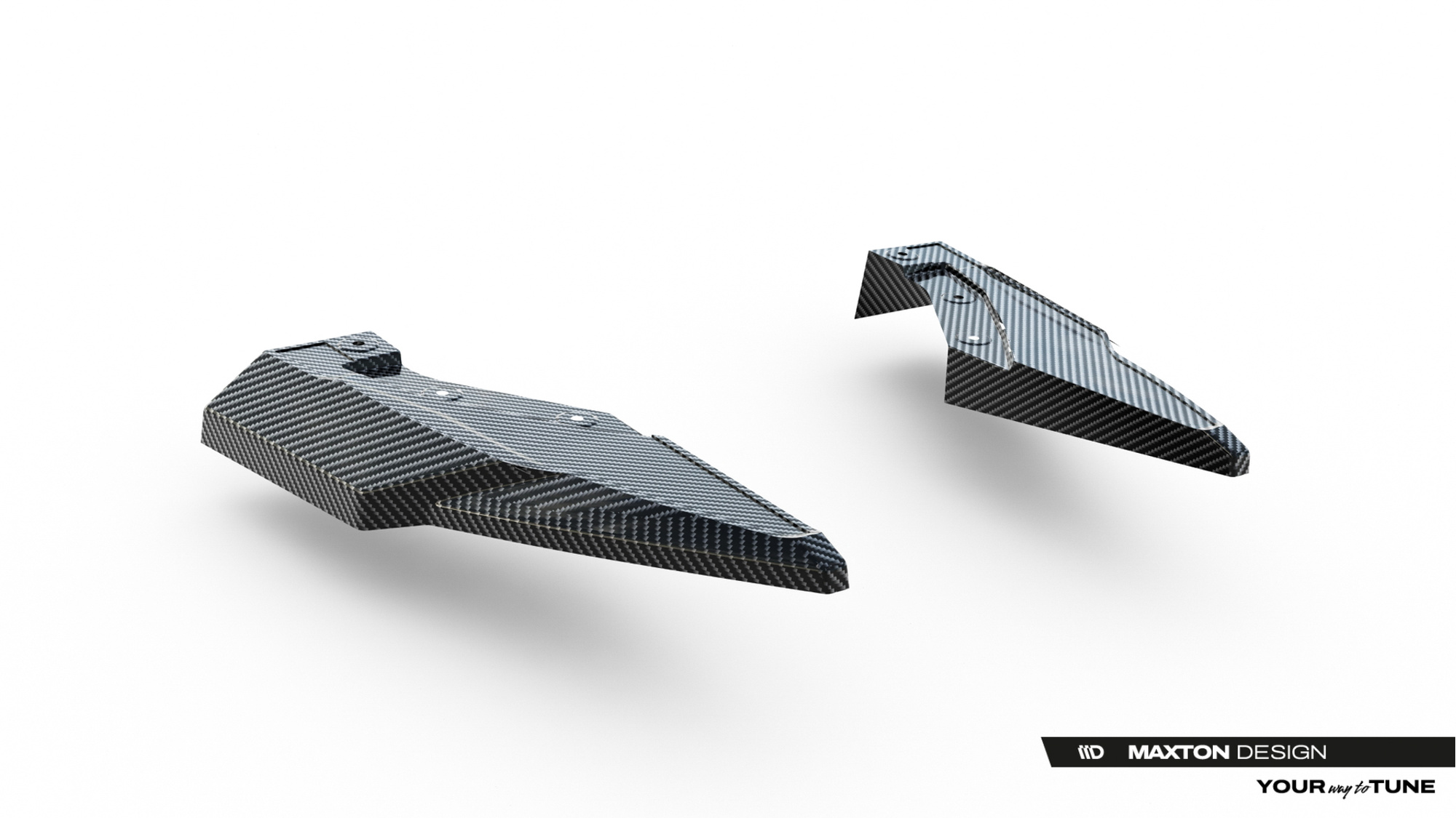 Prepreg Carbon Fiber Rear Side Splitters Audi Q8 S-Line Mk1 Facelift – Maxton Design