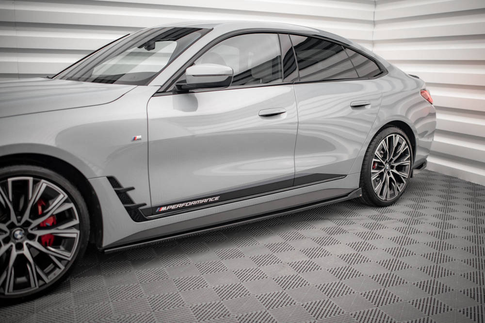 Zijskirts V.2 BMW 4 Serie Gran Coupe M Pakket G26 Maxton Glans Zwart