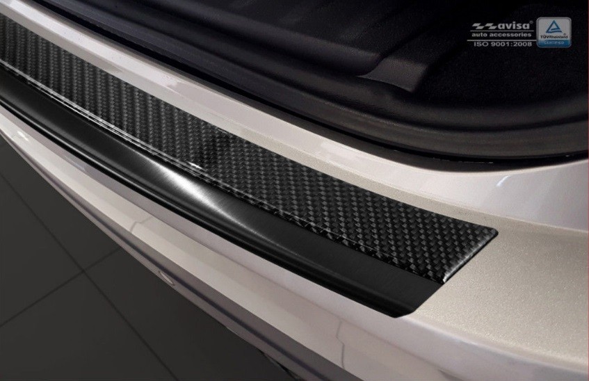Achterbumper Beschermlijst 'Deluxe' Jaguar F-Pace 2016- Zwart/Zwa