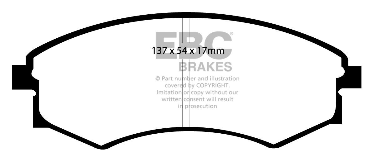 EBC Brakes HYUNDAI Elantra 2.0 2000-2001 Remblokken voorzijde gr