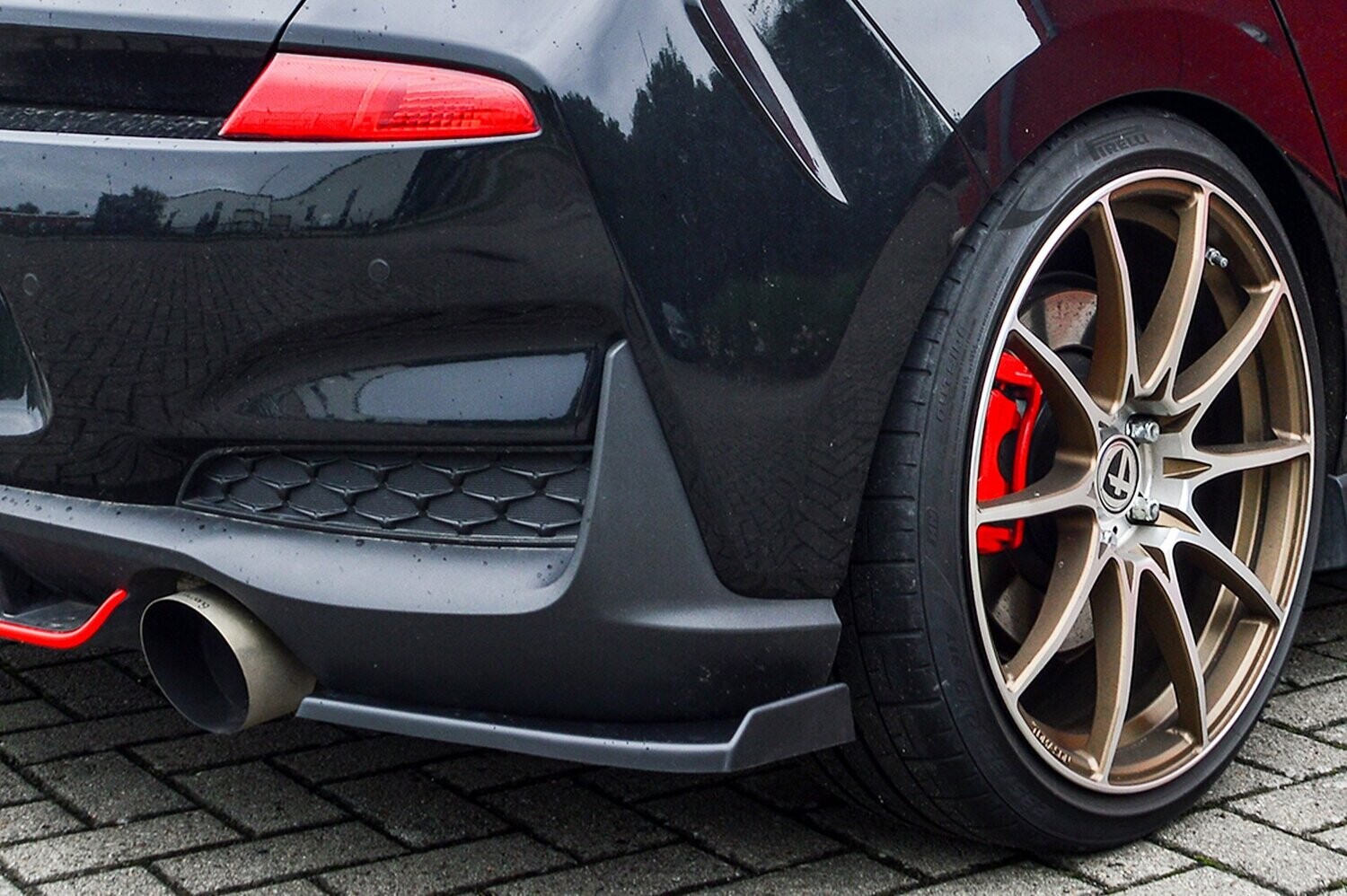 Achterskirt zijkanten met vleugel Hyundai I30N + Performance 2017-