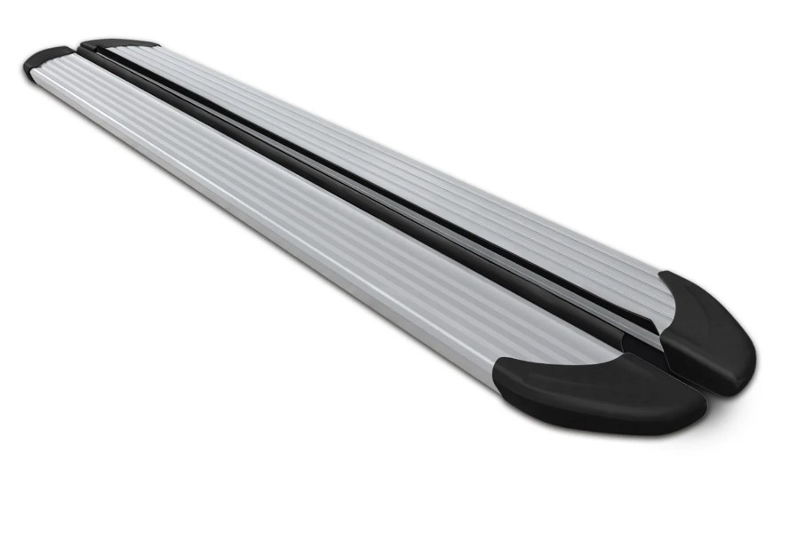 Treeplanken voor Toyota Hilux 04-15 aluminium grijs