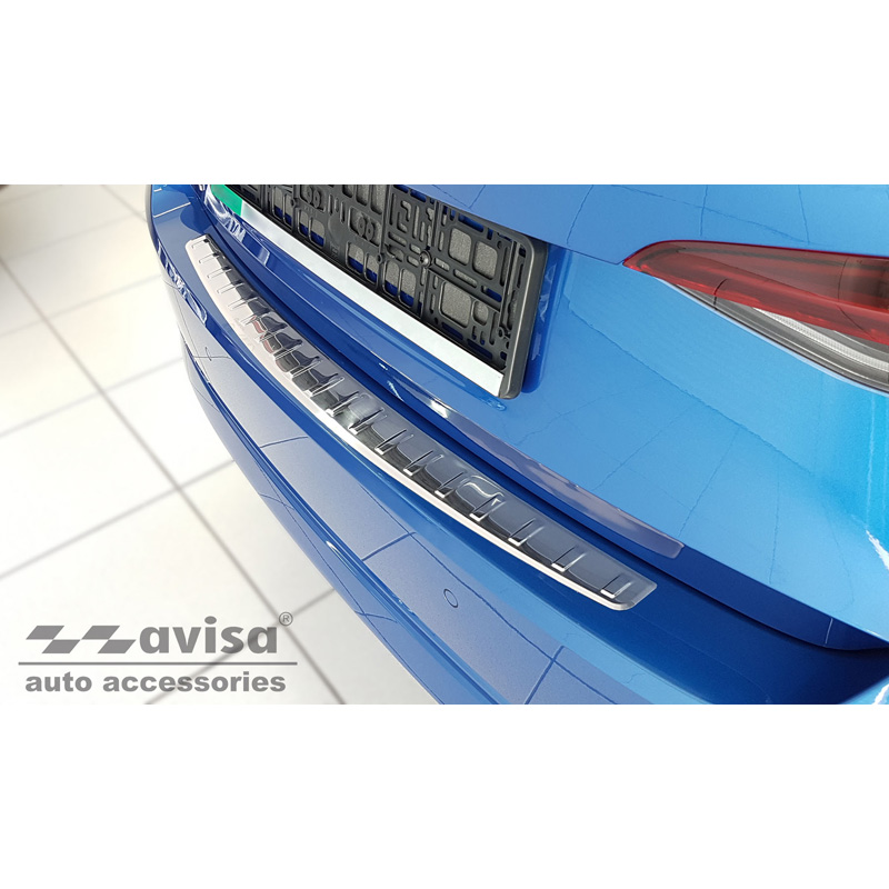 Stainless Steel Rear bumper protector  Skoda Octavia IV Liftback 2020-2024 & FL 2024- 'Ribs'
