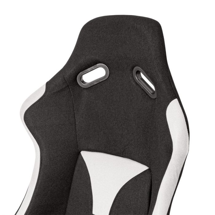 Sportstoel 'RT' - Zwart/Grijs - Vaste polyester rugleuning - incl. sledes