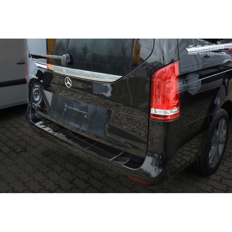 Echt 3D Carbon Achterbumperprotector  Mercedes Vito / V-Klasse 2014-2019 & Facelift 2019-