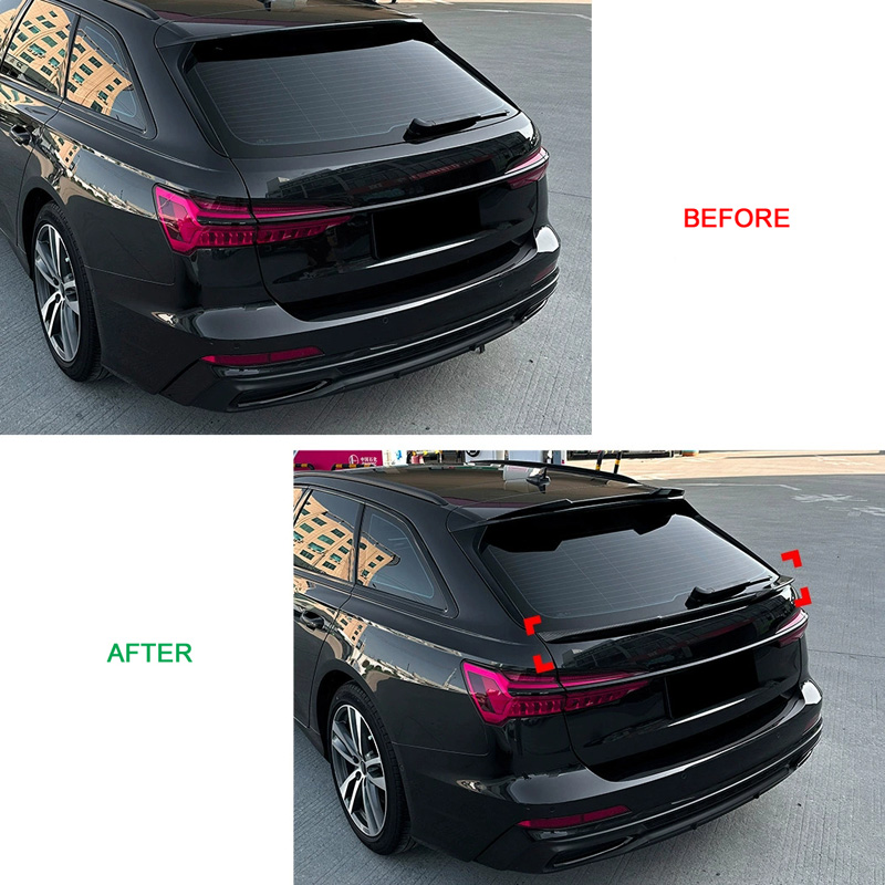 Lower mid  rear spoiler  Audi A6 (C8) Avant 2018-2024 (ABS Glossy Black)
