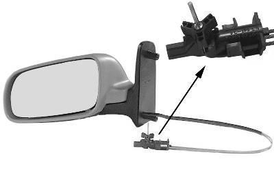 spiegel, in primer, rechts Seat Alhambra, 2000-2010
