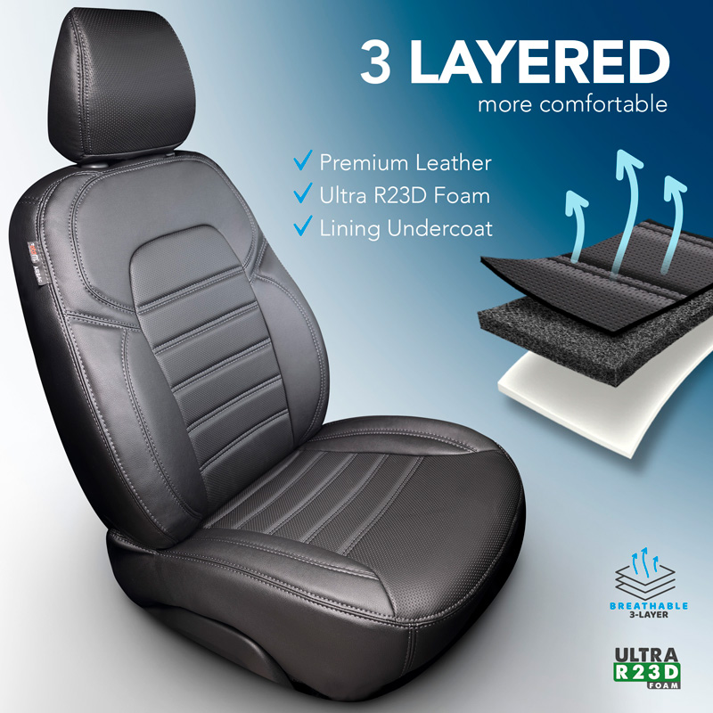 New York Design Artificial leather seat covers 1+1  Ford Transit Connect 2019-