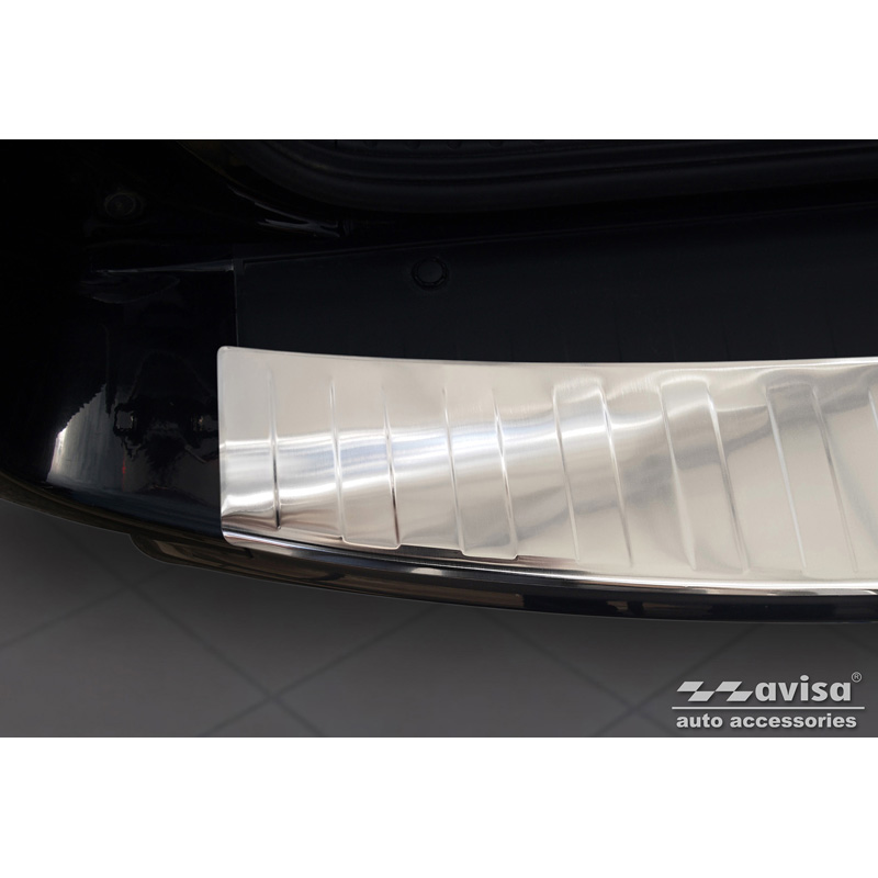 Stainless Steel Rear bumper protector  Toyota RAV-4 FL 2008-2010 'Ribs' (Only with spare wheel)