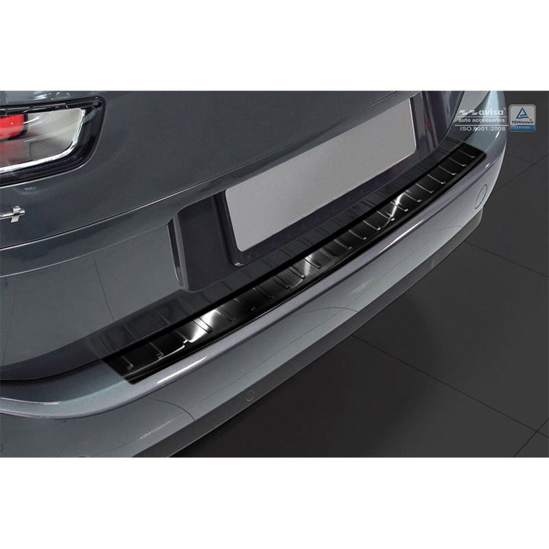 Black Stainless Steel Rear bumper protector  Citroën C4 Picasso 2013- & C4 Spacetourer 2018- 'Ribs'