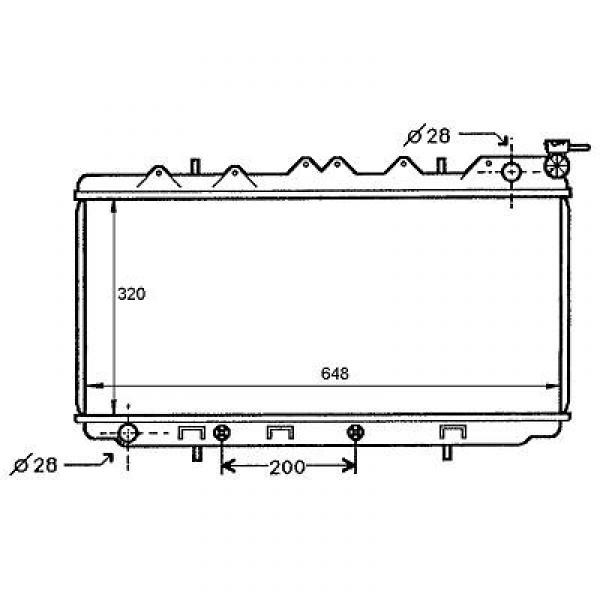 Radiator SUNNY N14Y10 90-95 325x650 1.41.6100NX