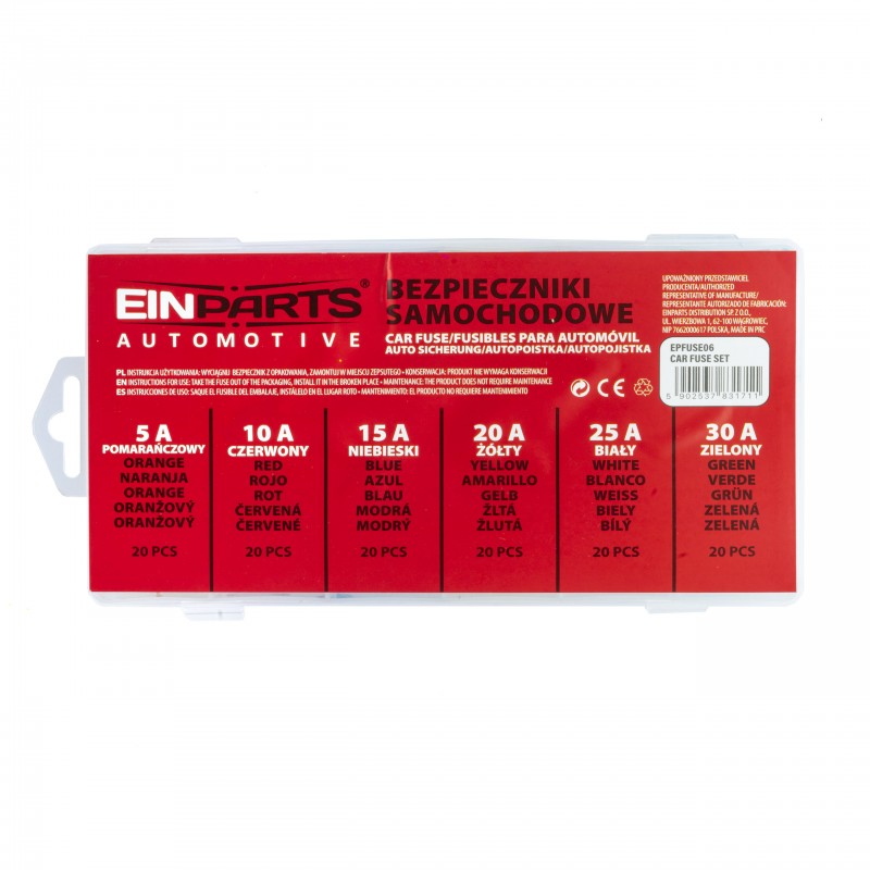 EPFUSE06 CAR FUSE SET STANDARD 120 PCS