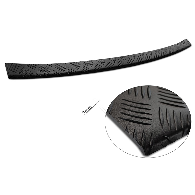 Matzwart Aluminium Achterbumperprotector  Volvo XC90 II 2015-2019 & alle Facelift modellen 'Riffled Plate'