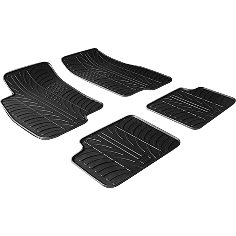 Rubber car mats set  Fiat Grande Punto 2005- (T profile 4-pieces)