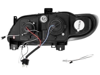 Koplampen Renault Megane 96-99 Devil Eyes DRL look zwart