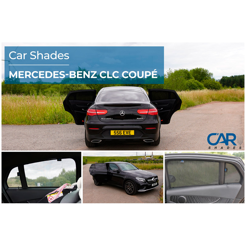 Set Car Shades (rear side doors)  Mercedes GLC Coupe (C253) 2016-2023 (4-pieces)