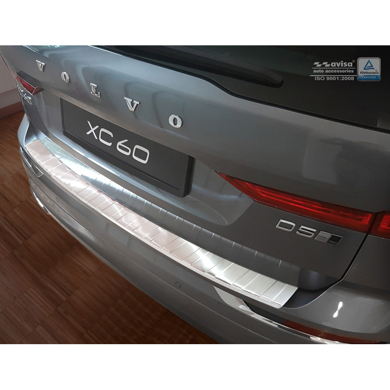 RVS Achterbumperprotector  Volvo XC60 II 2017-2021 & FL 2021- incl. R-Design 'Ribs'