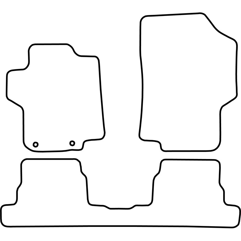 Set velour car mats  Peugeot 1007 2005-2009