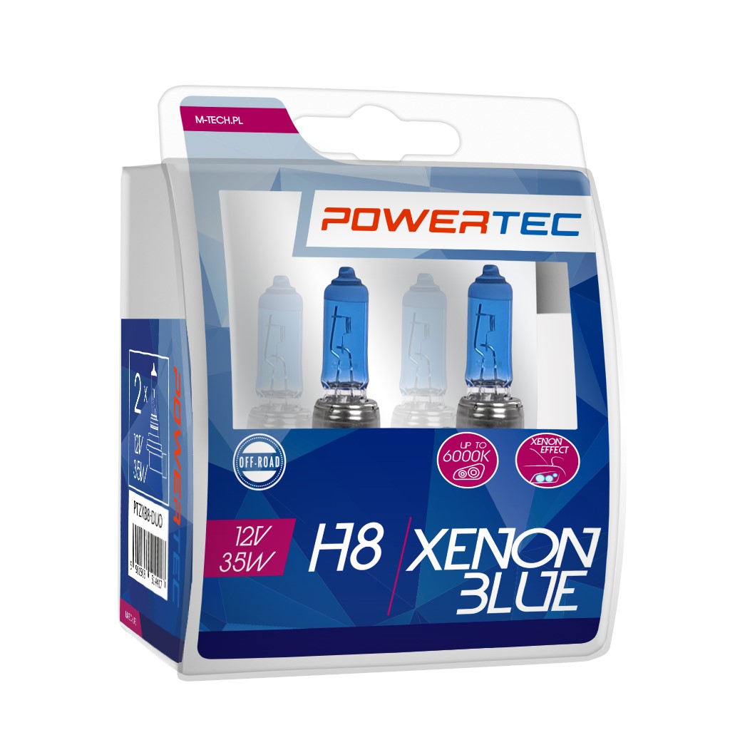 H8 lampen XenonBlue 12V DUO Mtech Powertec
