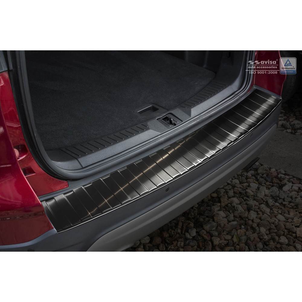 Zwart RVS Achterbumperprotector  Ford Kuga II 2013-2019 'Ribs'
