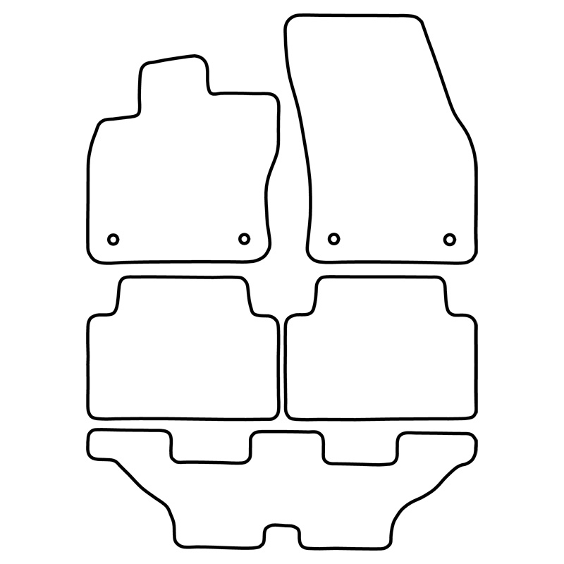 Set car mats  Volkswagen Touran 2015- (7-Persons)