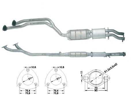BMW 325i 2494 cc 141 Kw / 192 cv M50 E36 Magnaflow CAT Bouwjaar: