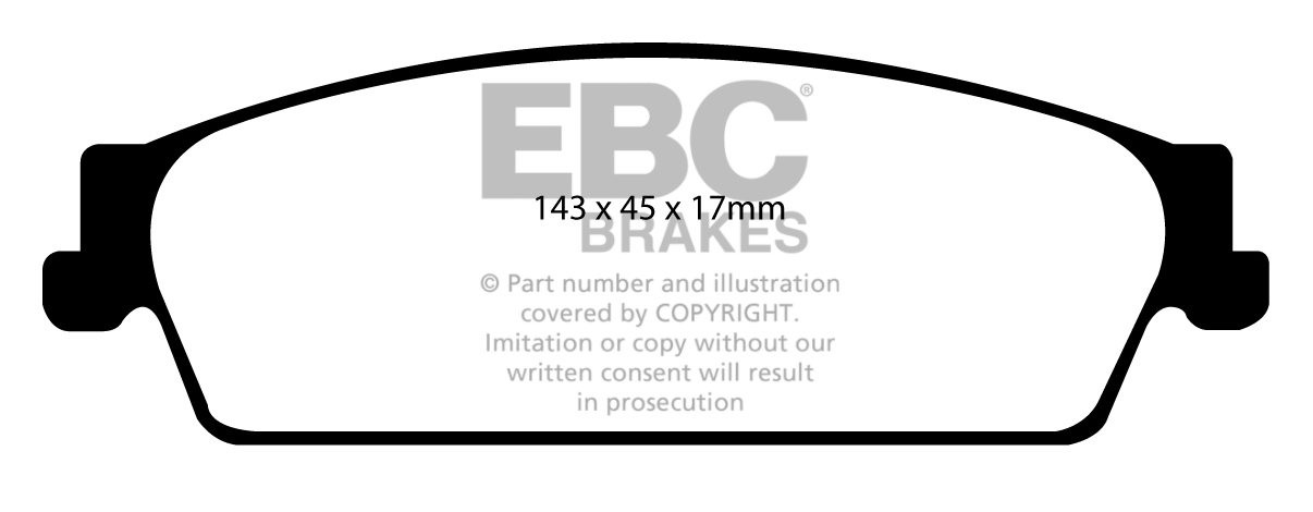 EBC Brakes CADILLAC Escalade 6.2 2008-.. Remblokken achterzijde
