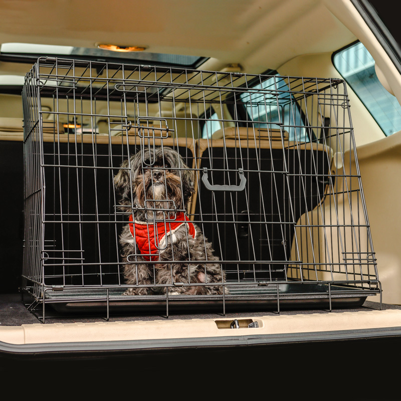 Folding Slanted Dog Crate - Medium - 76x56x54cm