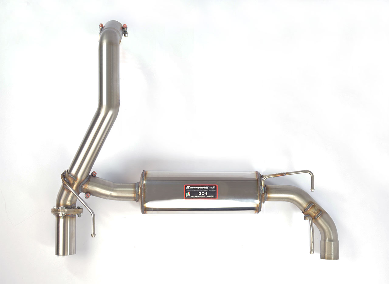 595 ABARTH 1.4T "50° Anniversario" (180 Hp) (Ø65 with valve) 2013 Rear exhaust right - left