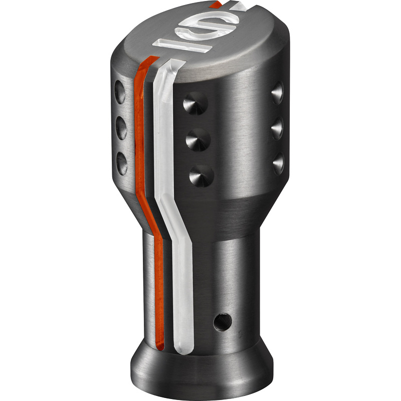 Sparco Pookknop Settanta - Zwart-Aluminium/Wit/Oranje