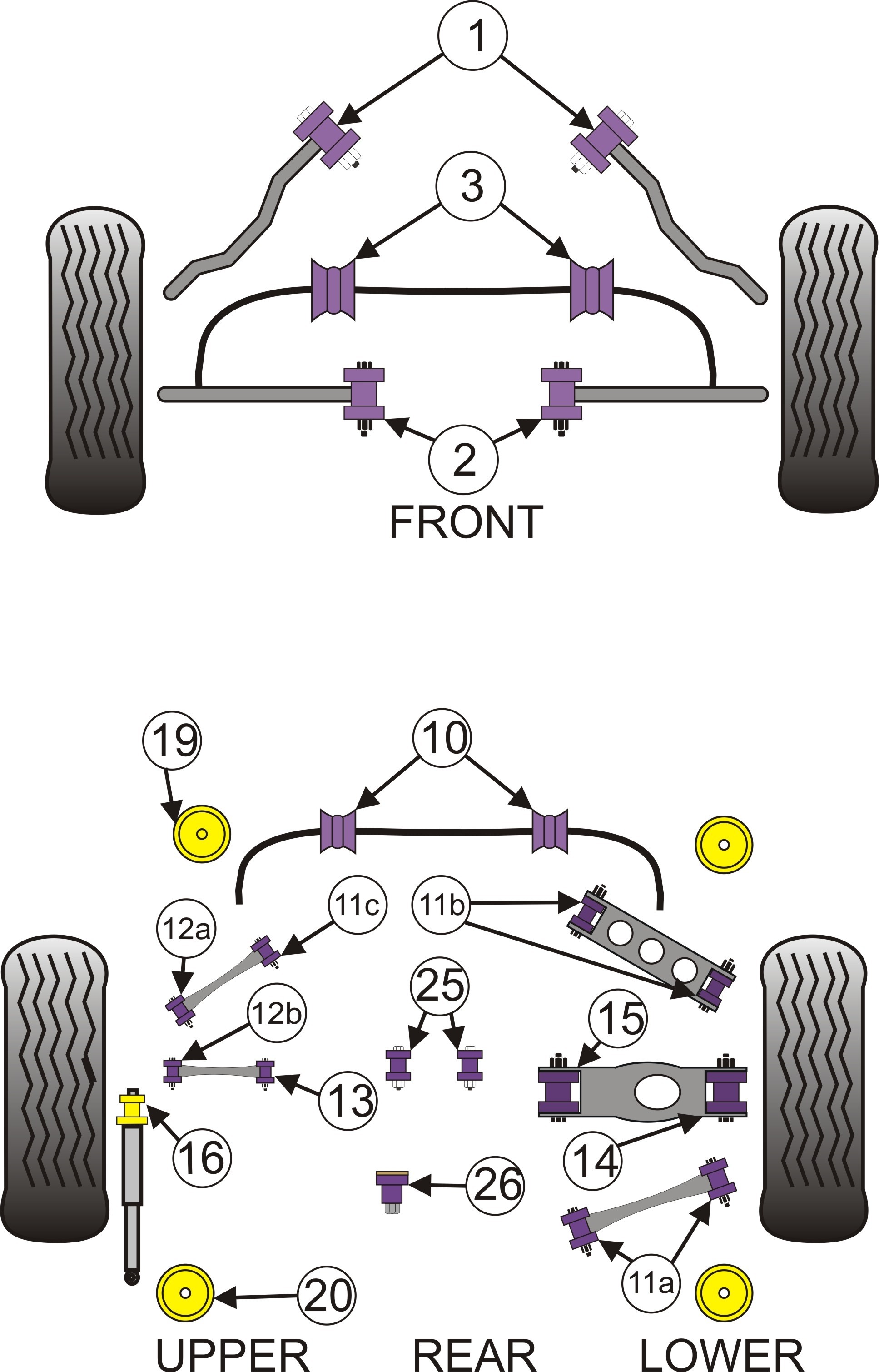 BMW E90, E91, E92 & E93 3 Series  Rear Diff Rear Mounting Bush -